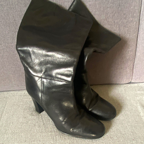 Damen langschaft leder - langschaft,leder, schwarz